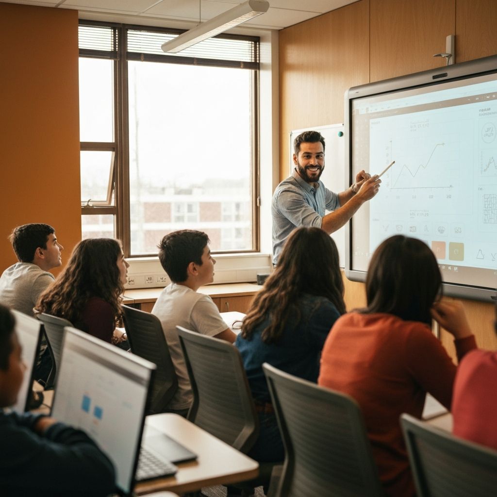 Teacher working with student on multimodal project